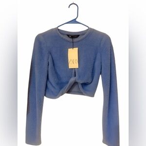 Zara Long Sleeves Crop Top NWT